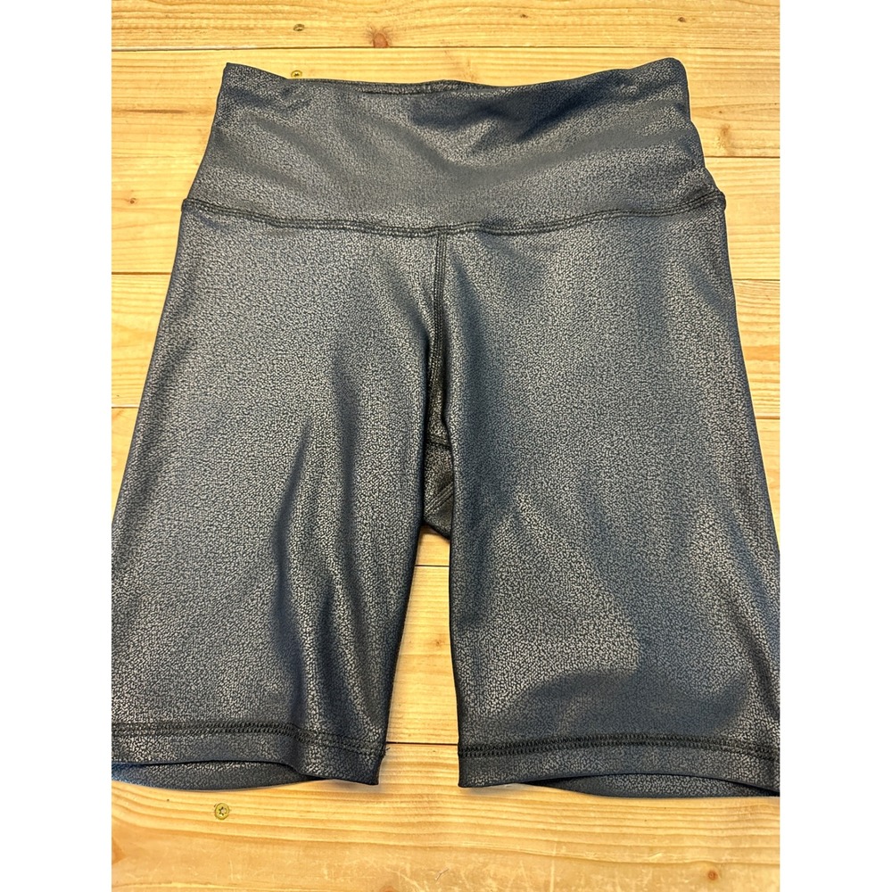 Mono B Crackle Foil High Waisted Biker Shorts Womens Small